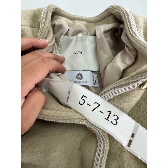 Dunst Jacket Womens X Small Beige Tweed Boucle Gold Button Blazer Wool - Picture 11 of 11